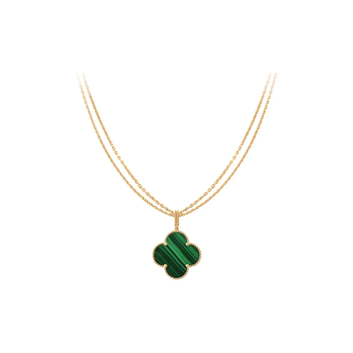 Van Cleef & Arpels Alhambra Four Leaf Lucky Series 18K Gold Necklaces Women's