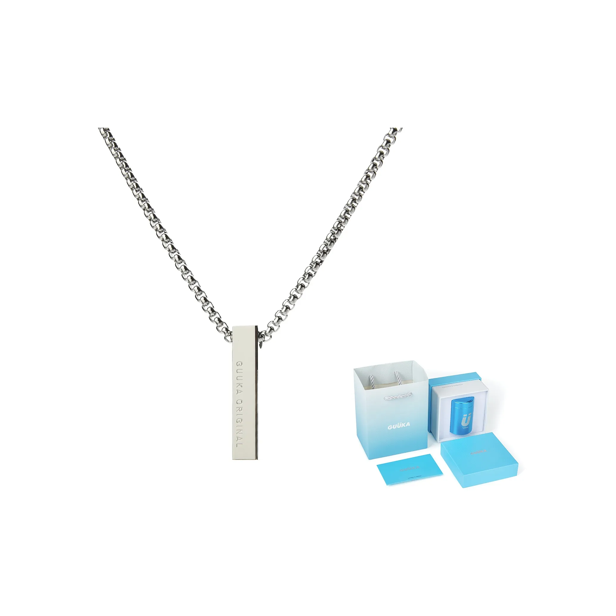 Guuka Нержавеющая сталь Ожерелье Унисекс