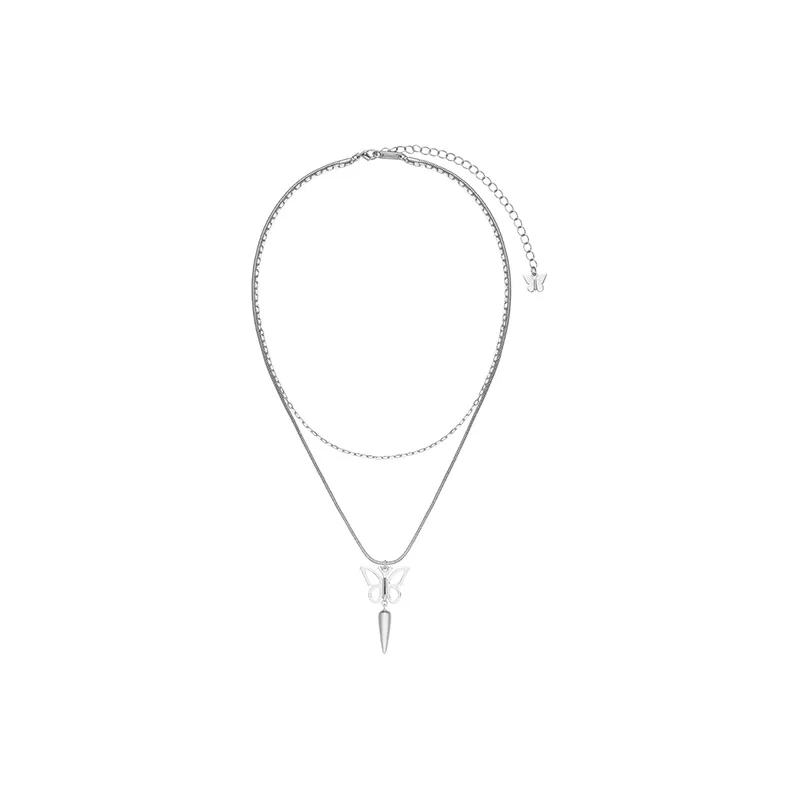 STUGAZI Медный с 24K Белое Золото Ожерелье с Полировкой Унисекс