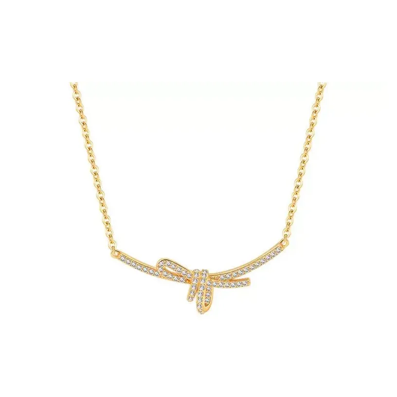 NATURALLYJOJO Циркон Ожерелья Женские Золото Серебро