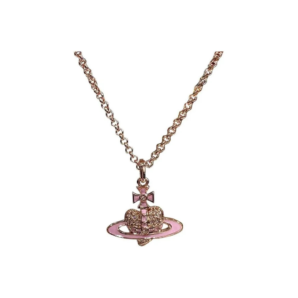 Vivienne Westwood Metal Necklaces Унисекс Фуксия Розовое золото