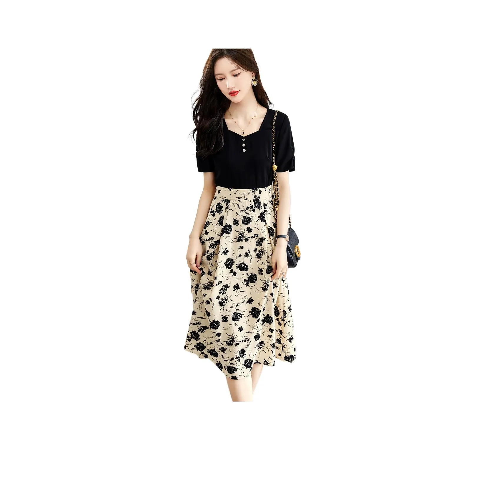 XWI Short Sleeved Dress Women's Black