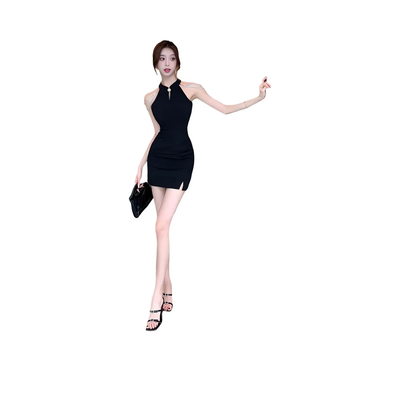 MORii Черные Женские Платья без рукавов