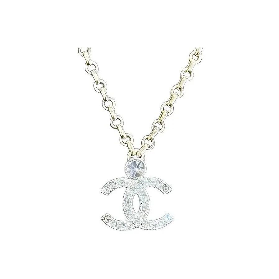 CHANEL Metal Necklaces Women's Silver