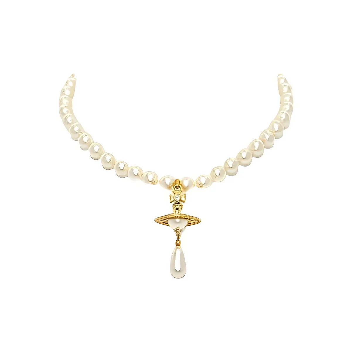 Vivienne Westwood One Row Pearl Drop Choker
