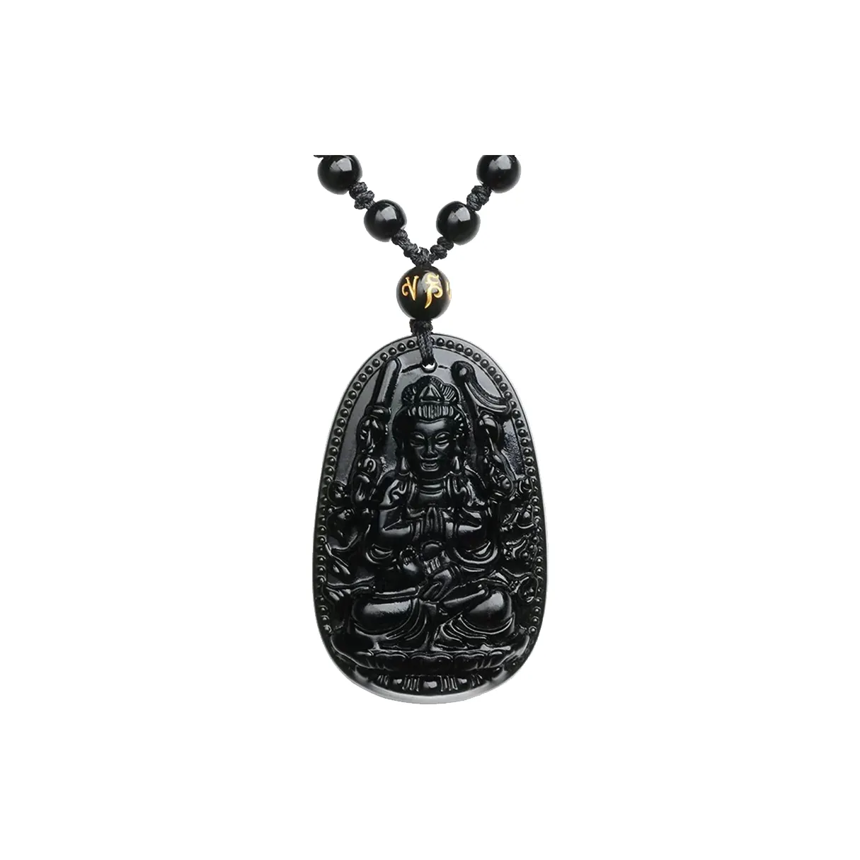 QUIET LOVE Имитация Обсидиан Ожерелье Унисекс