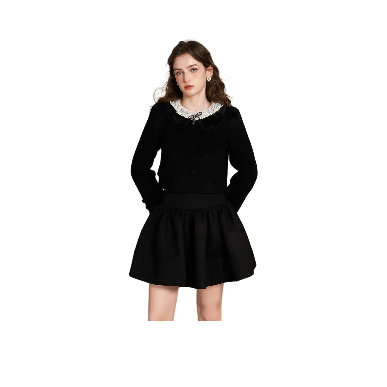 JORYAweekend Повседневные короткие юбки Женские Обсидиан Черный