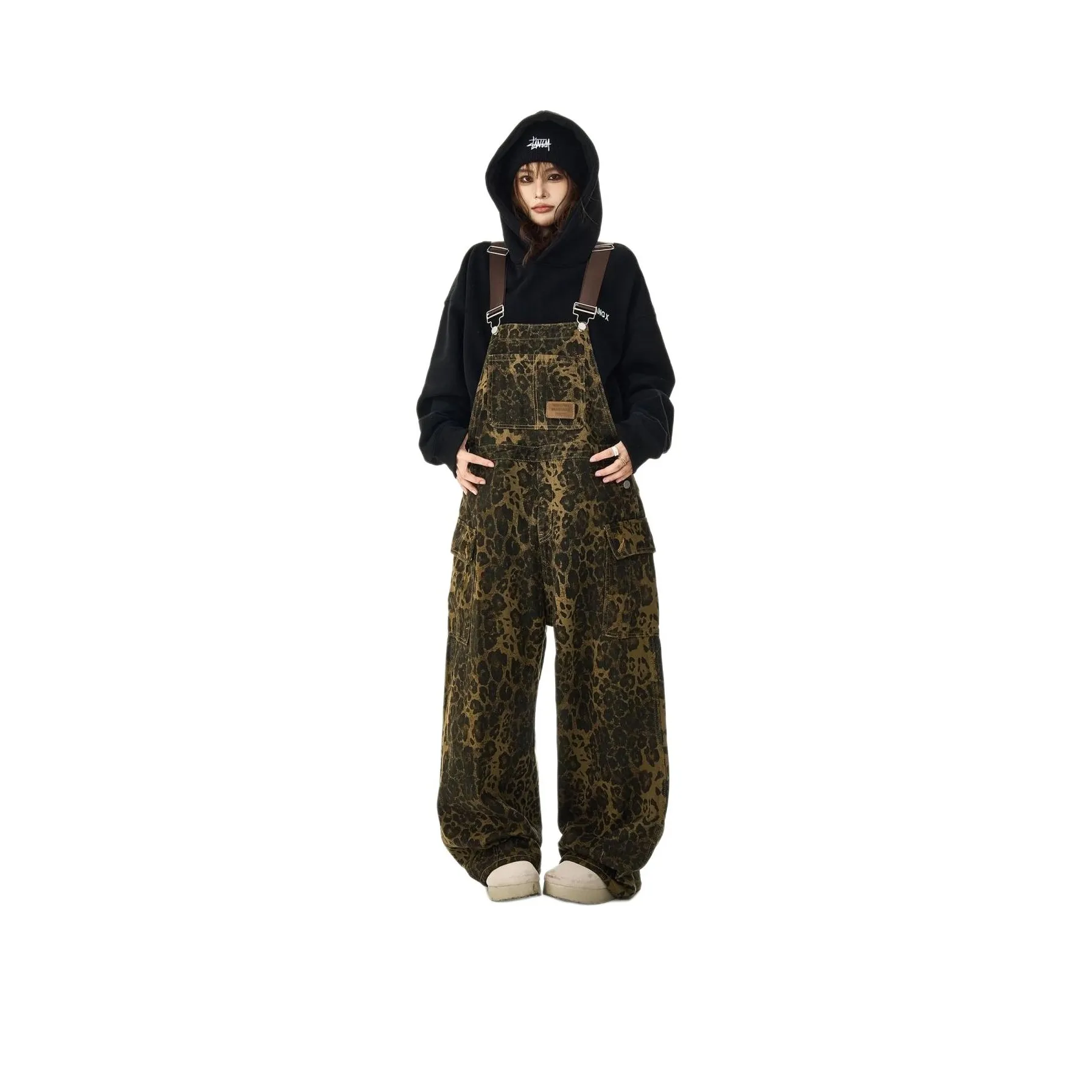 YICHEN Леопардовый принт Женские Комбинезоны