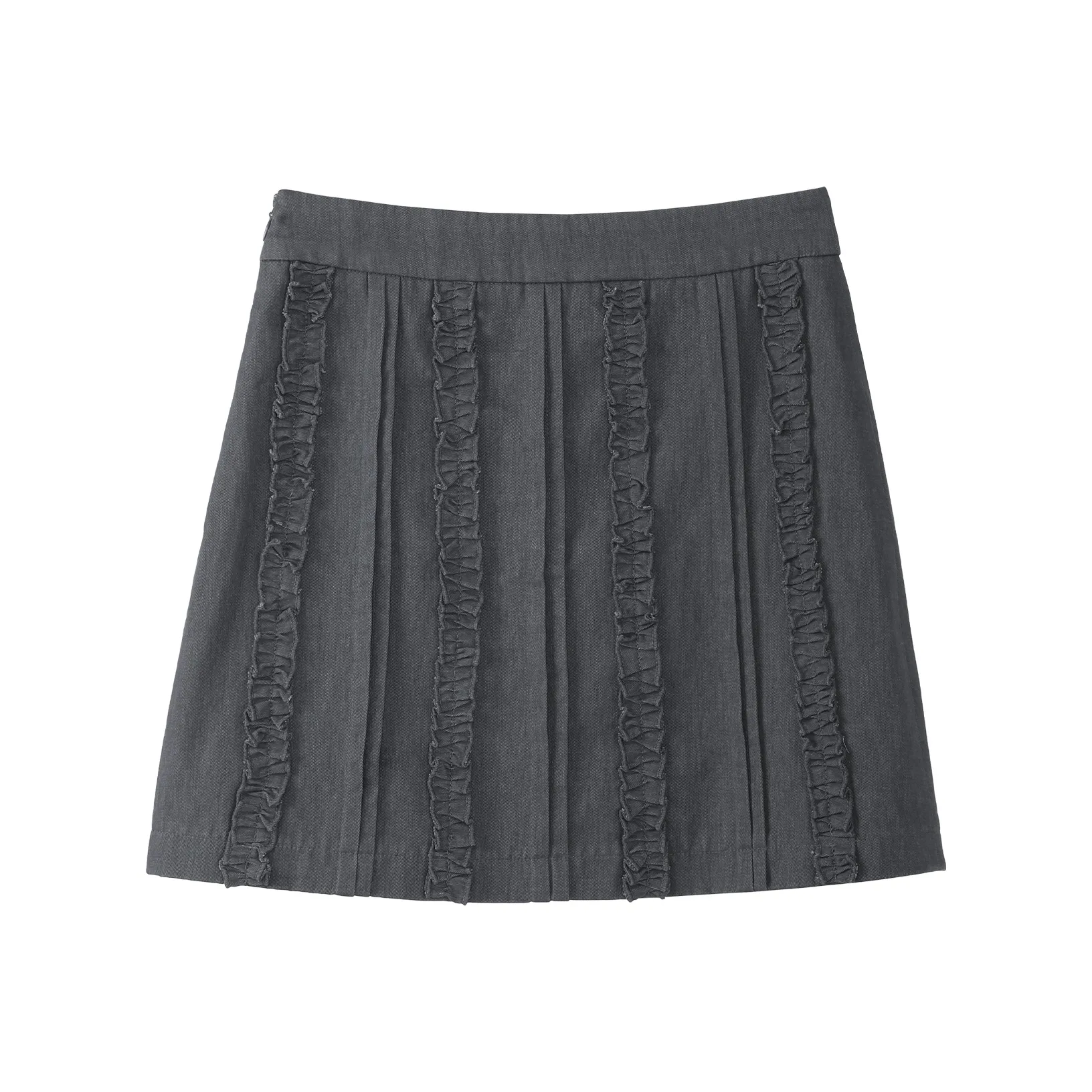 Fstudio Лето Korean Anti Aging Дизайн Кружево Отделка 100% хлопок A Линия Повседневные Короткие Юбки Женские