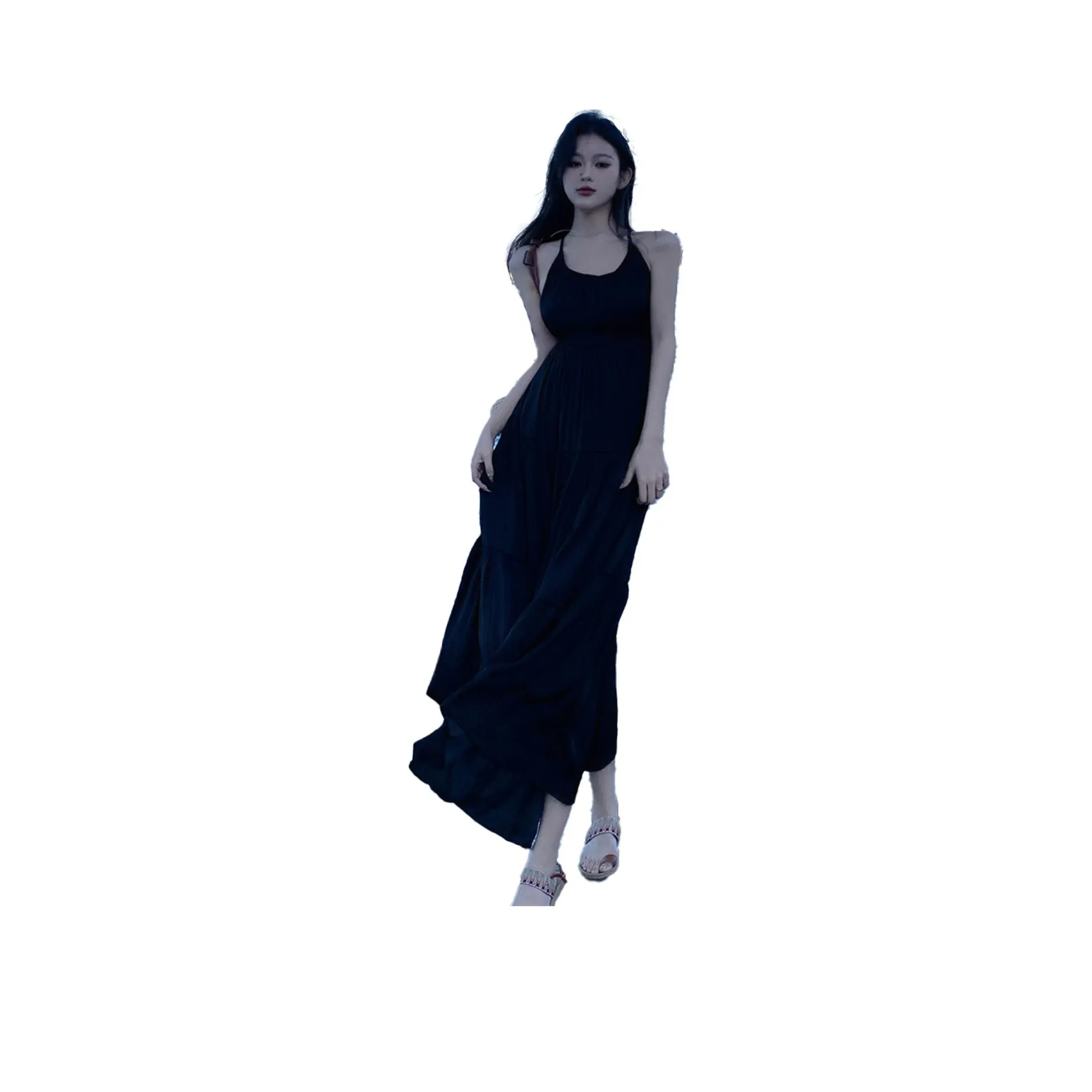 AURORA MUSE Slip Dresses Women's Black