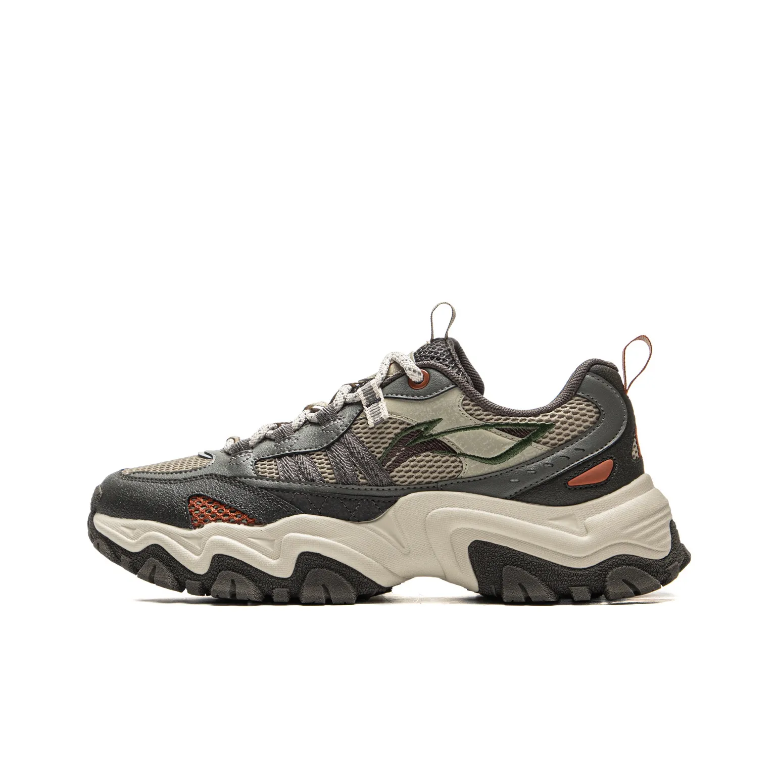 ЛИНЕЙКА Амортизация Устойчивость к истиранию Поддержка Низкий Топ Толстая подошва Кроссовки Мужские Серый Черный