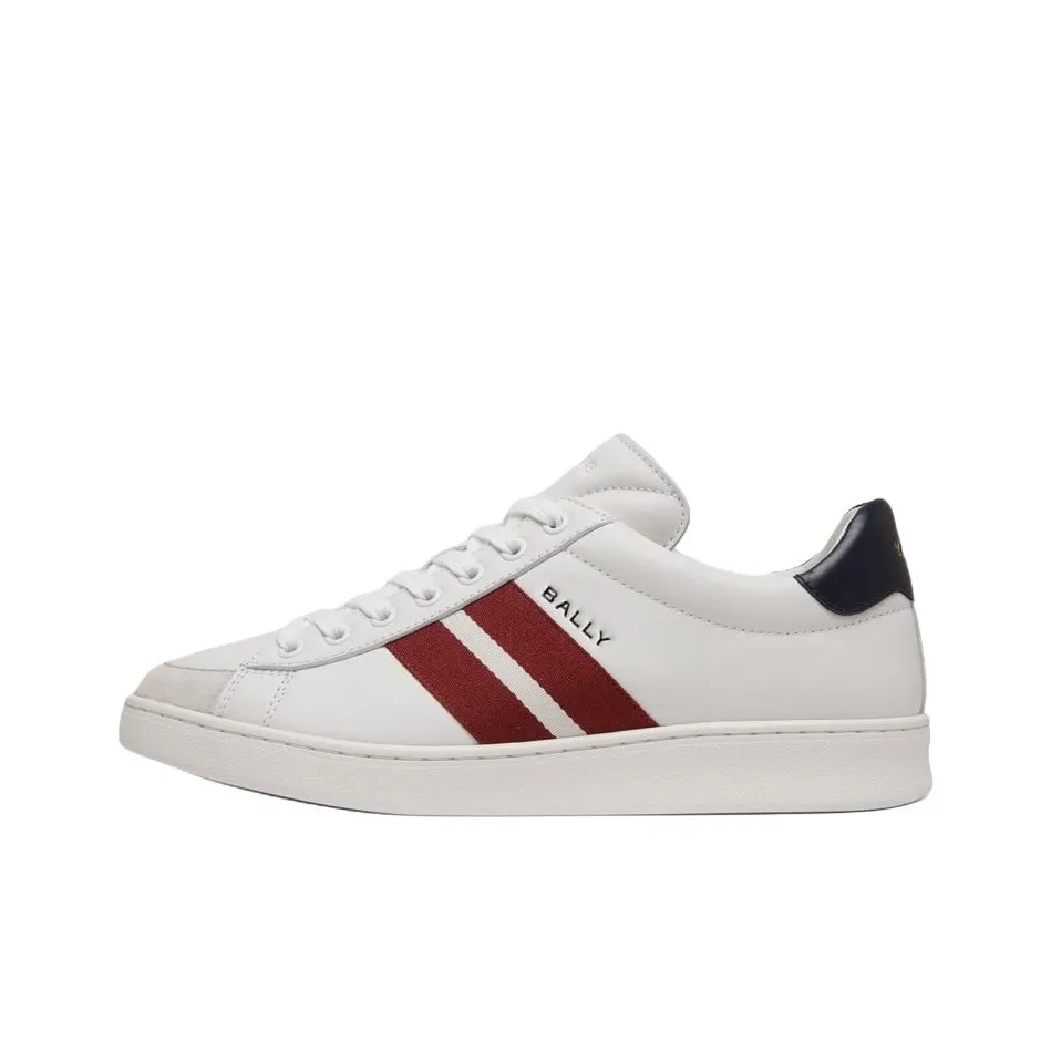 BALLY Tennis Low Top Skateboard Shoes Men's White