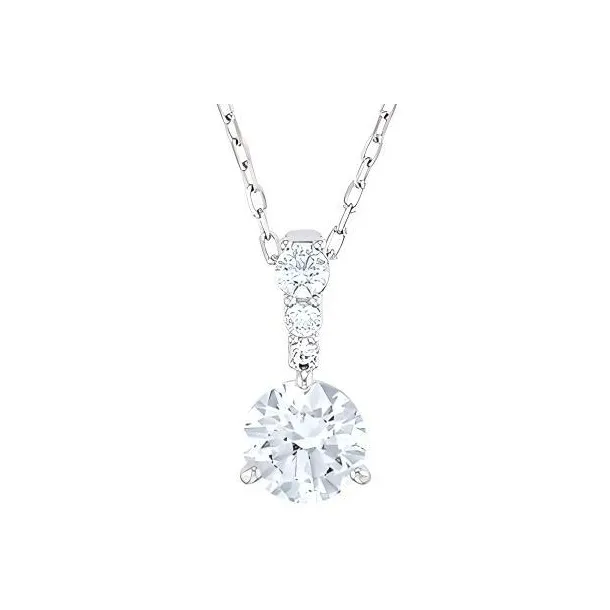 Swarovski Искусственный кристалл Камень Ожерелье Женское Белое Золото с покрытием