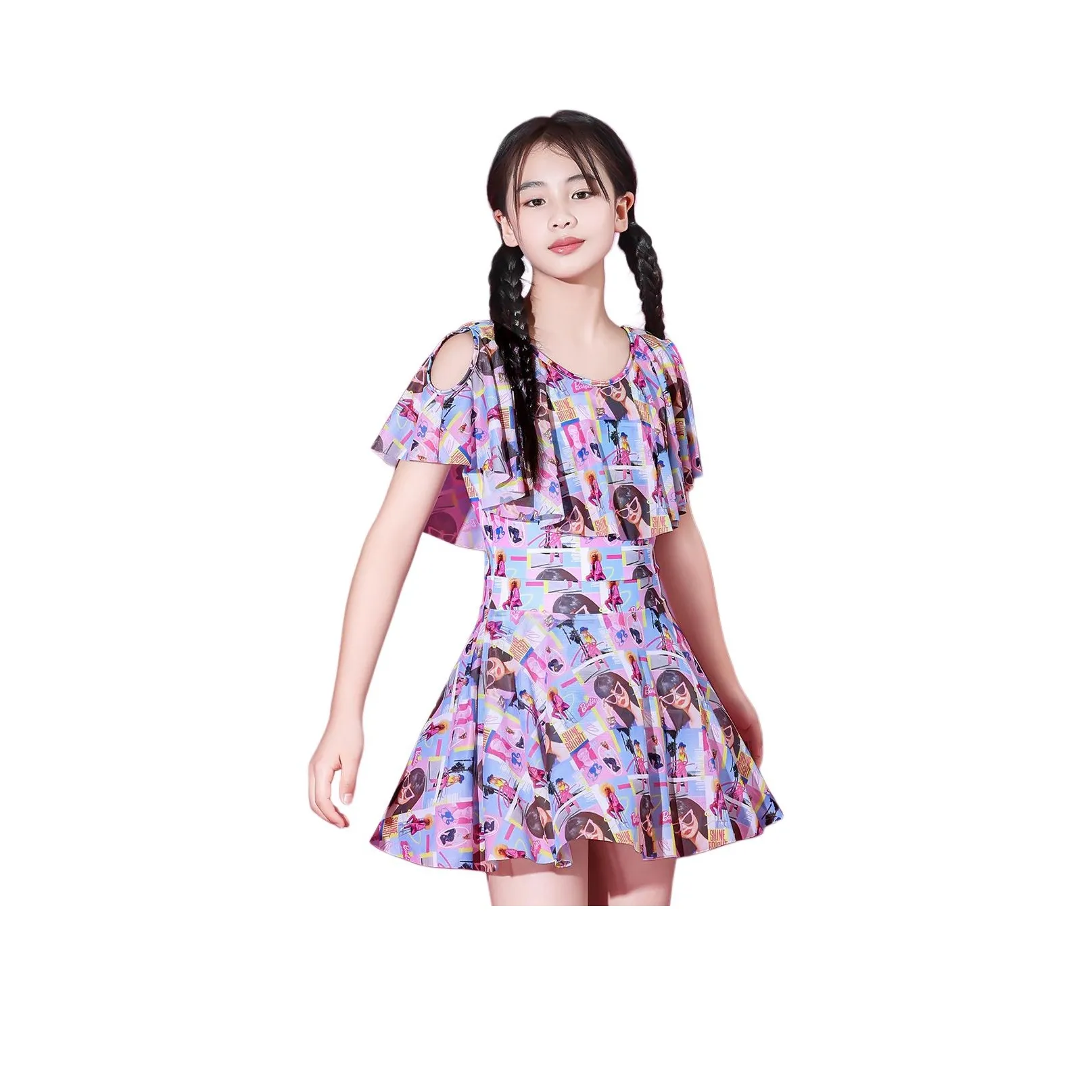 Барби Купальники Подростки Розовый С принтом