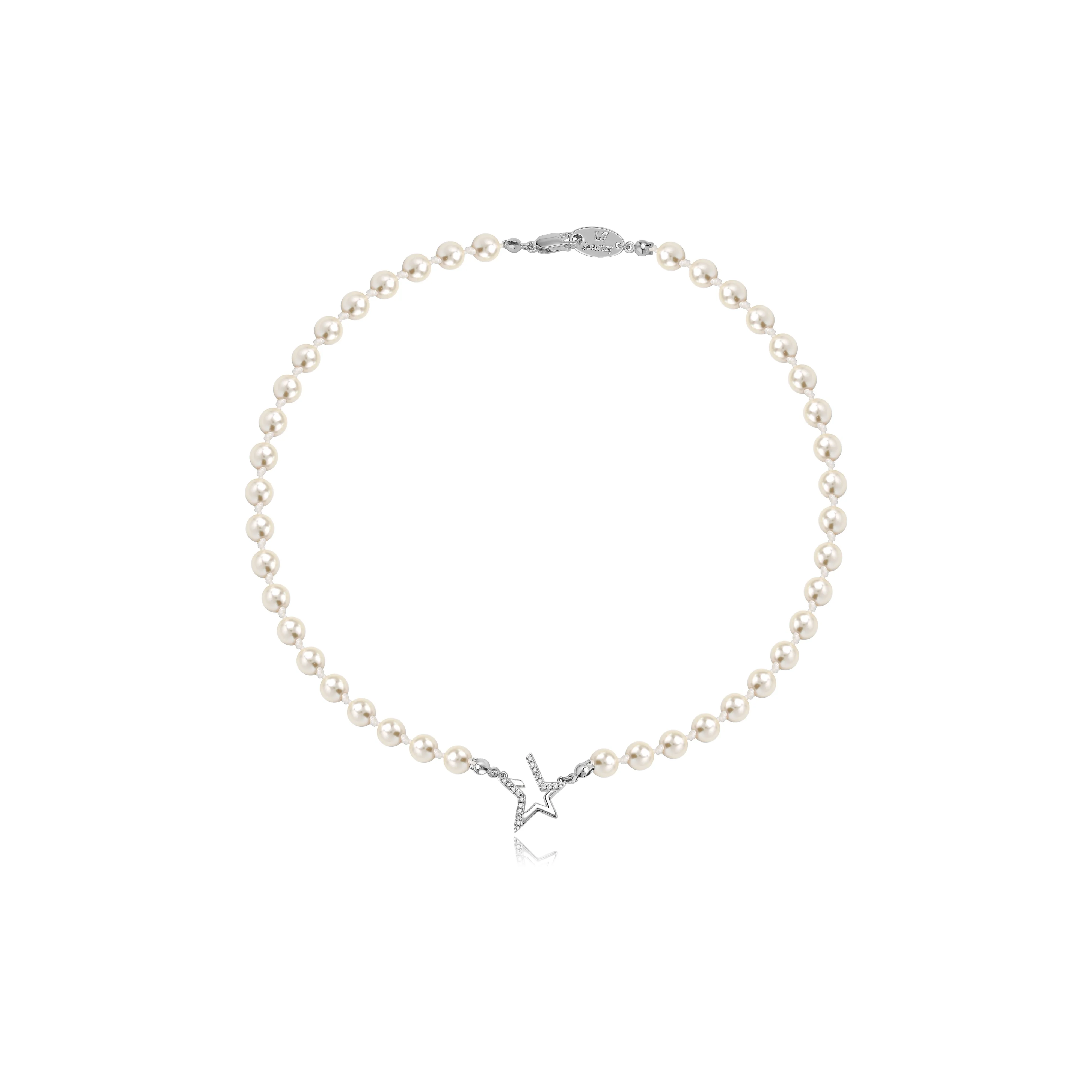 L7 Silver Pearl Ключица Цепь Женская