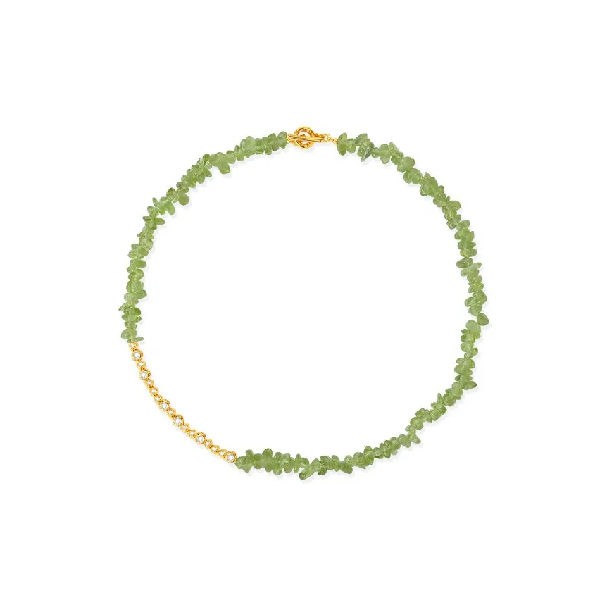 OOAK Golden Collection Медный с 18K золото-покрытие Цирконовые ожерелья Женские