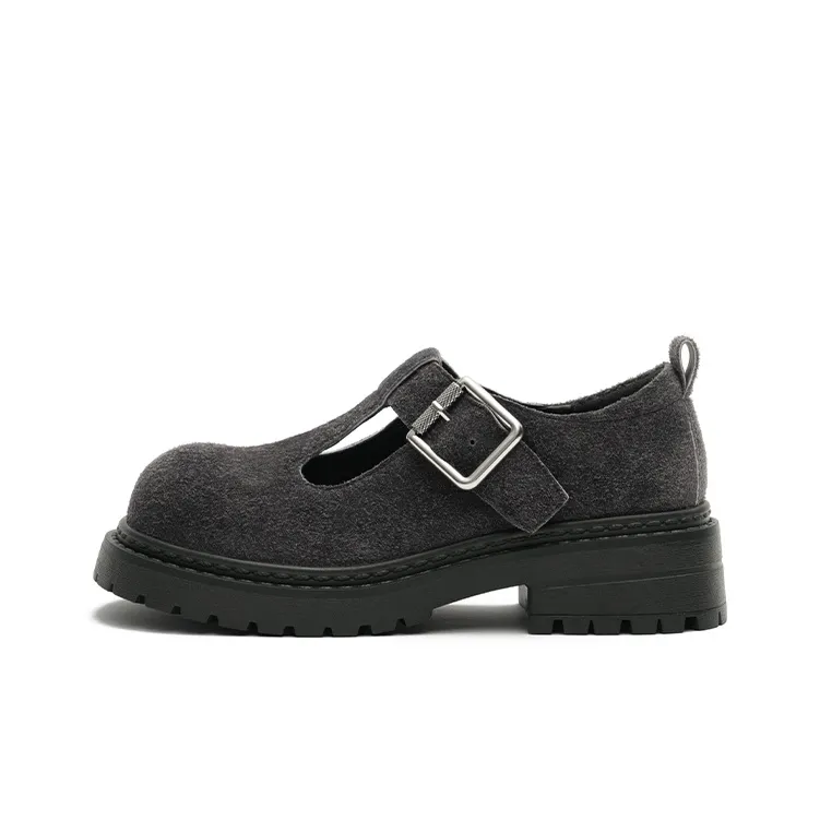 MASOOMAKE Грубый каблук Туфли Мэри Джейн Женские