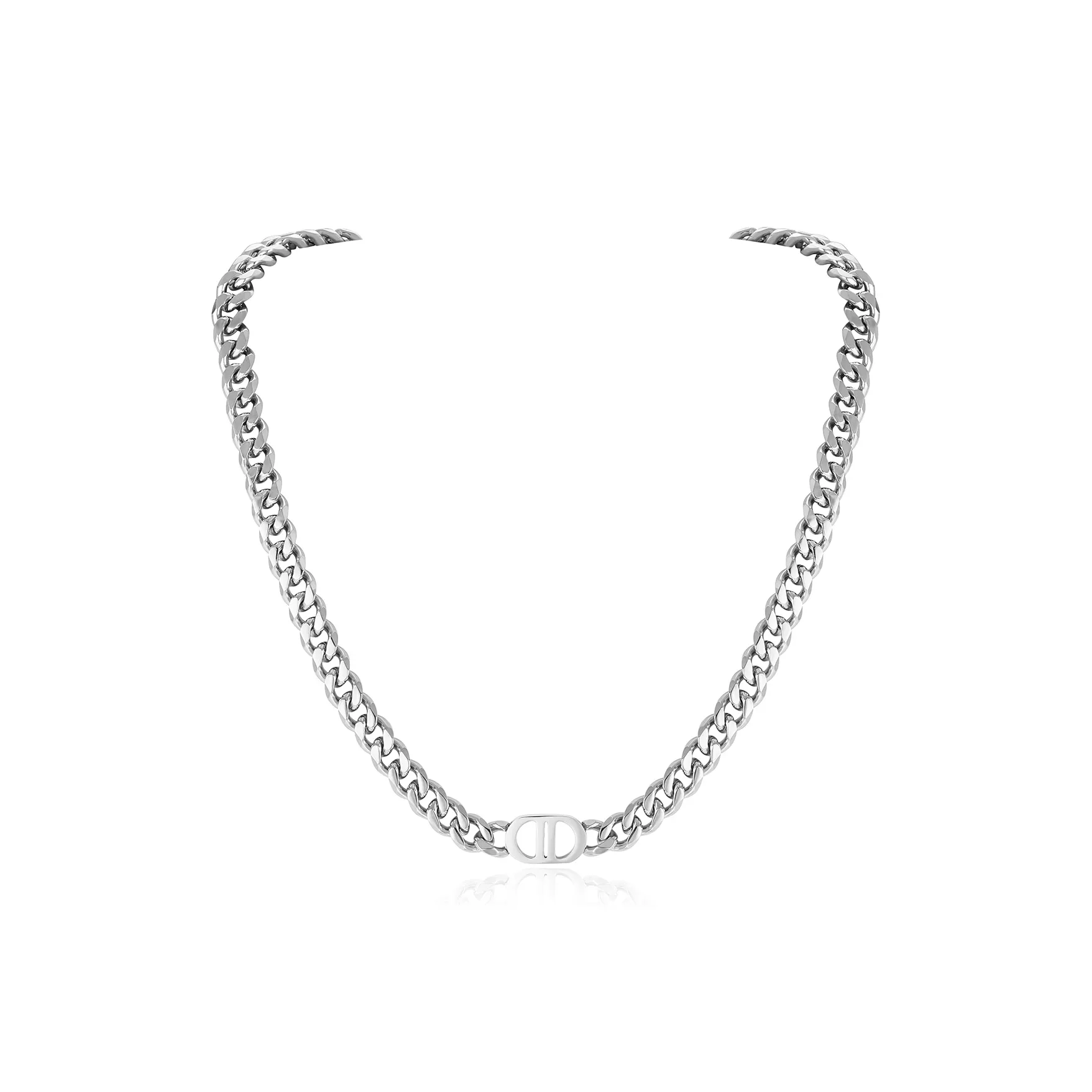 MAGICPOLE Титановая сталь Минималистский стиль Индивидуальный Дизайн Премиум Универсальный Пара Цепочка для свитера