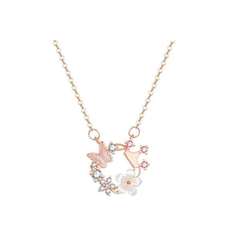 MUYAN Сплав Цветочный Бабочка Promise Ожерелье Женское