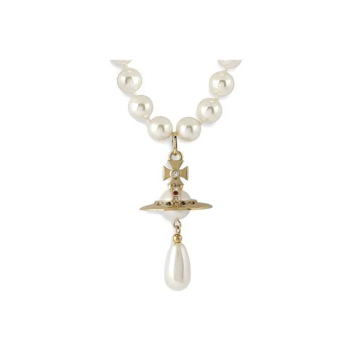 Vivienne Westwood Choker One Row Pearl Drop