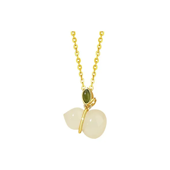DAISY BEAUTY Necklaces Pale Greenish White Jade Women's