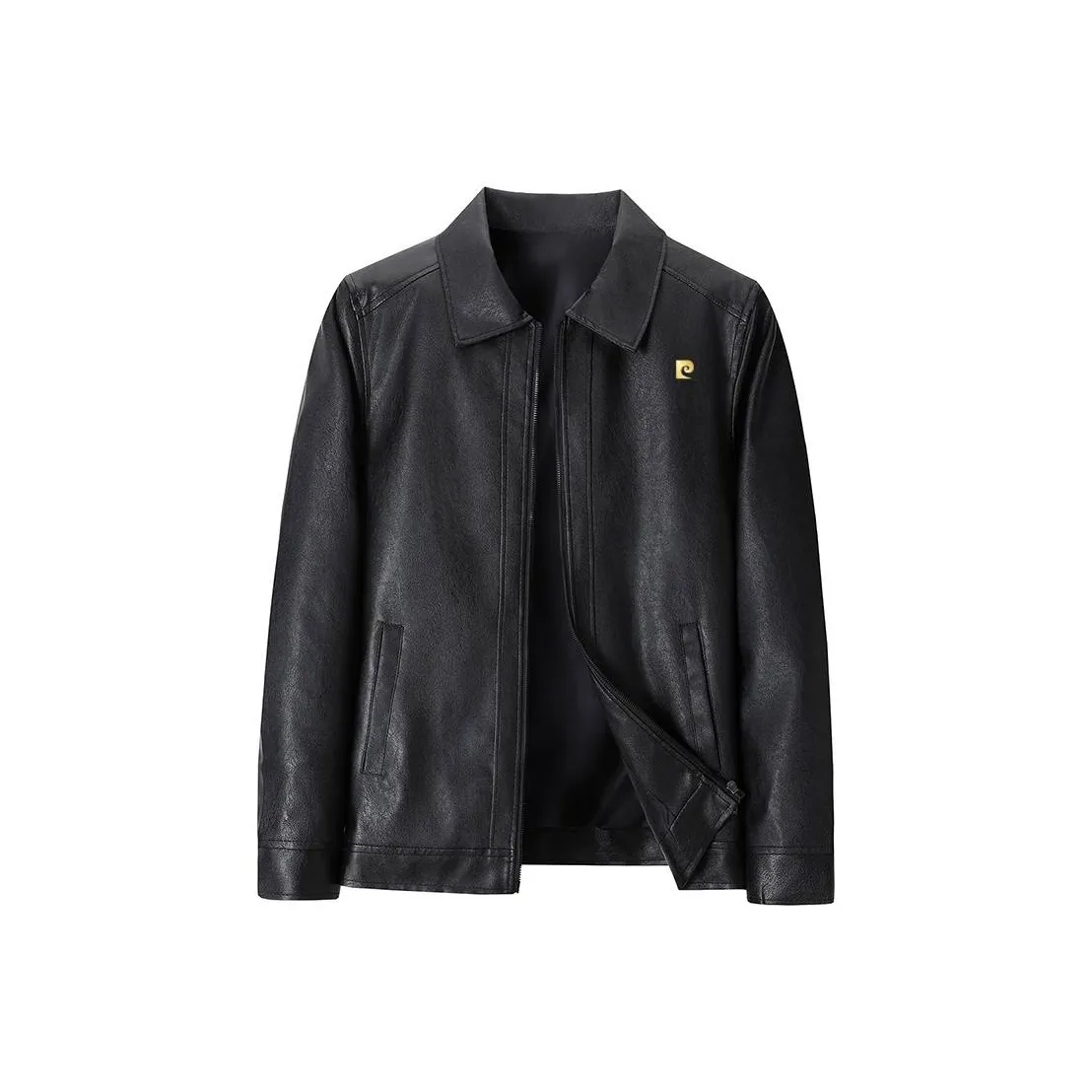 PIERRE CARDIN Кожа Куртка Мужская Черная