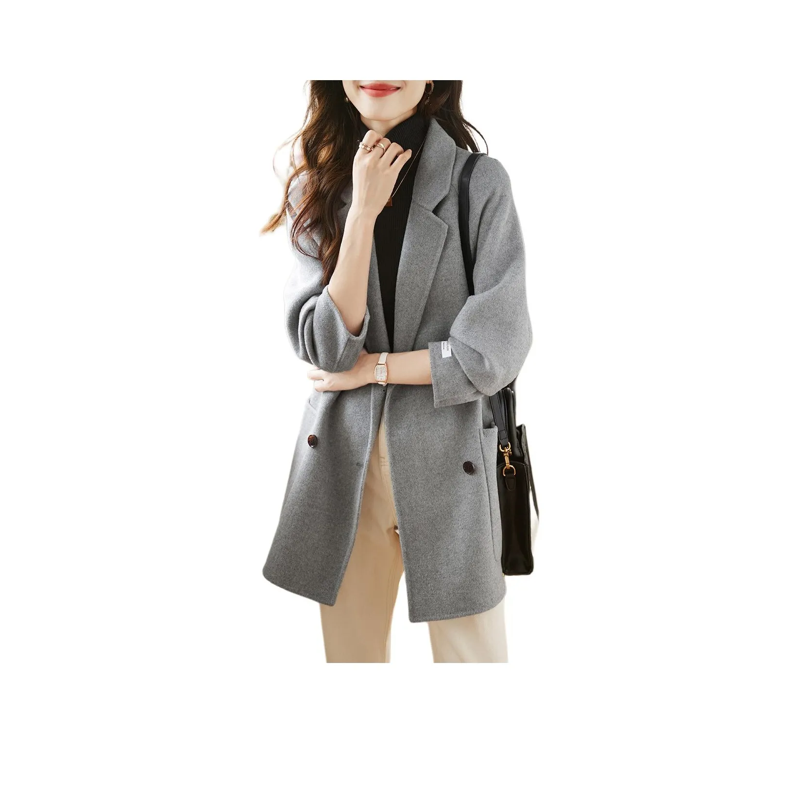 Mo Han Yi Mei Куртка Женская Серого цвета