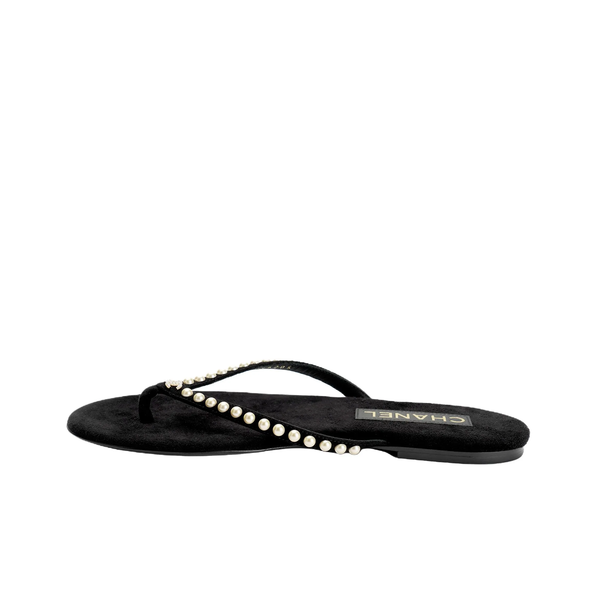 CHANEL Flip Flops Women's Black