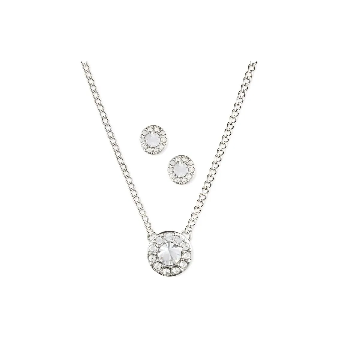 Givenchy Metal Necklace & Stud Earrings Set Women's Silver