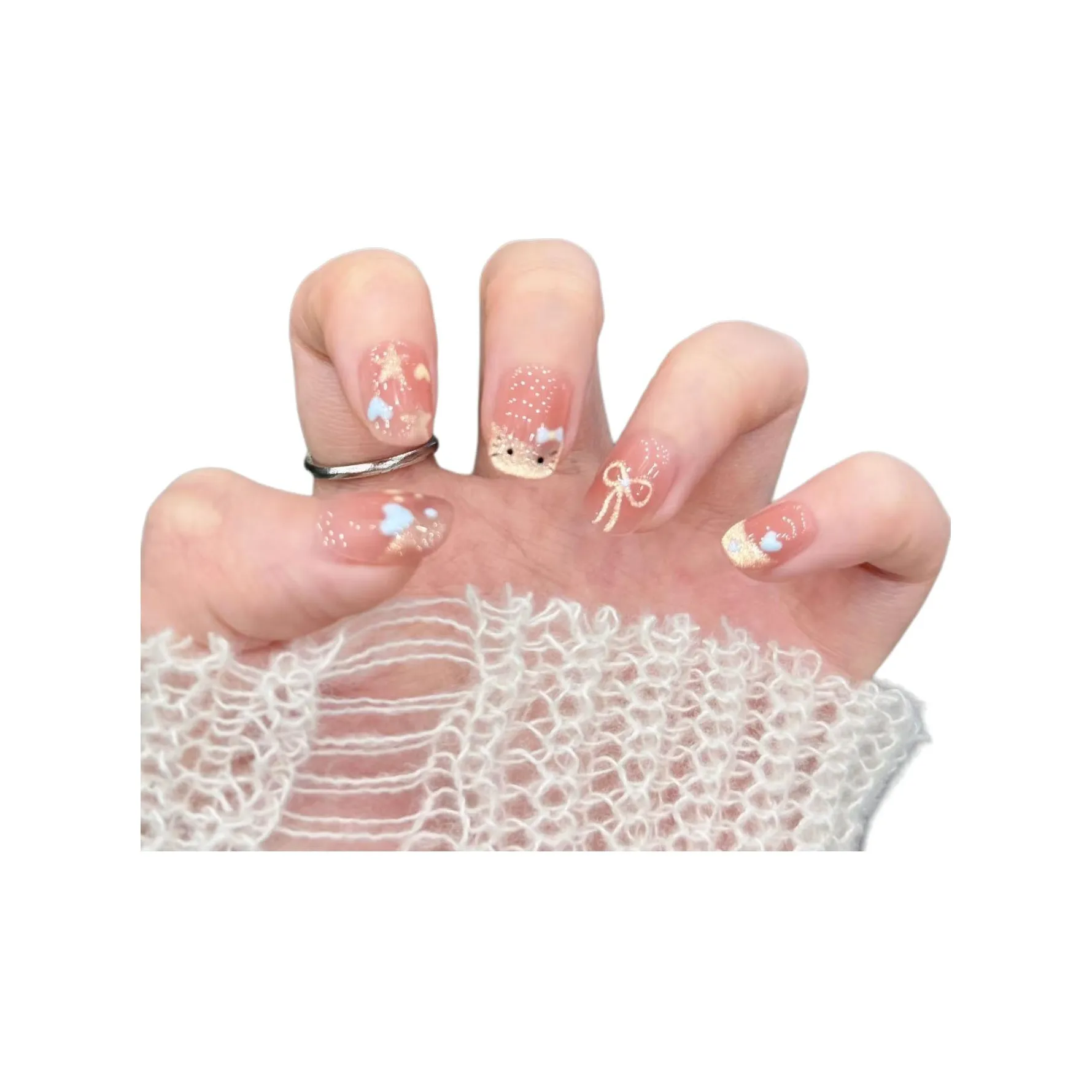 Shining bear Женские накладные ногти