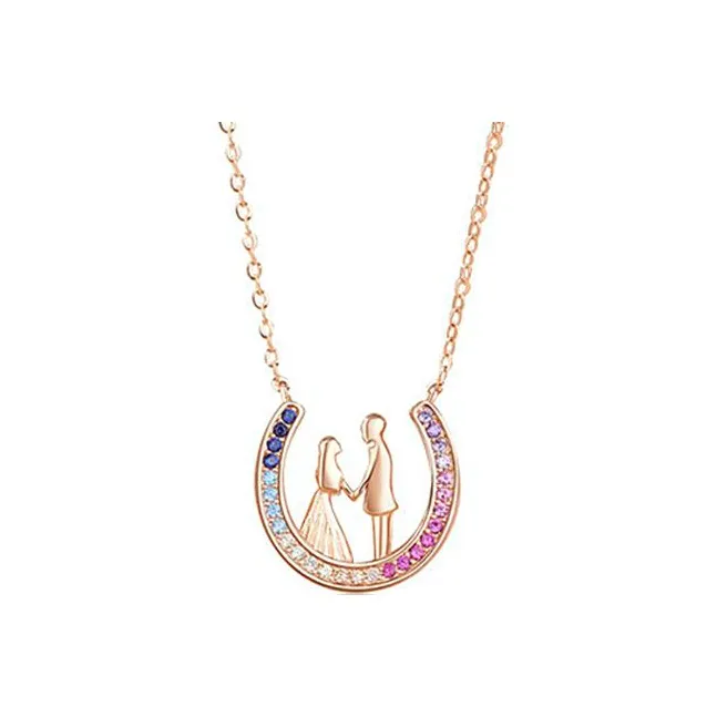 Brilliant Heart S925 Silver Necklaces Women's