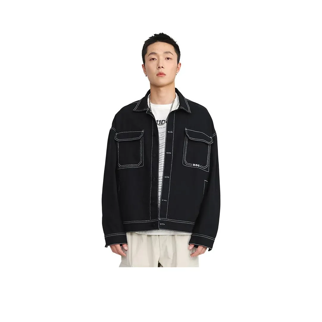 SONGS ALONG Denim Jacket Unisex Black