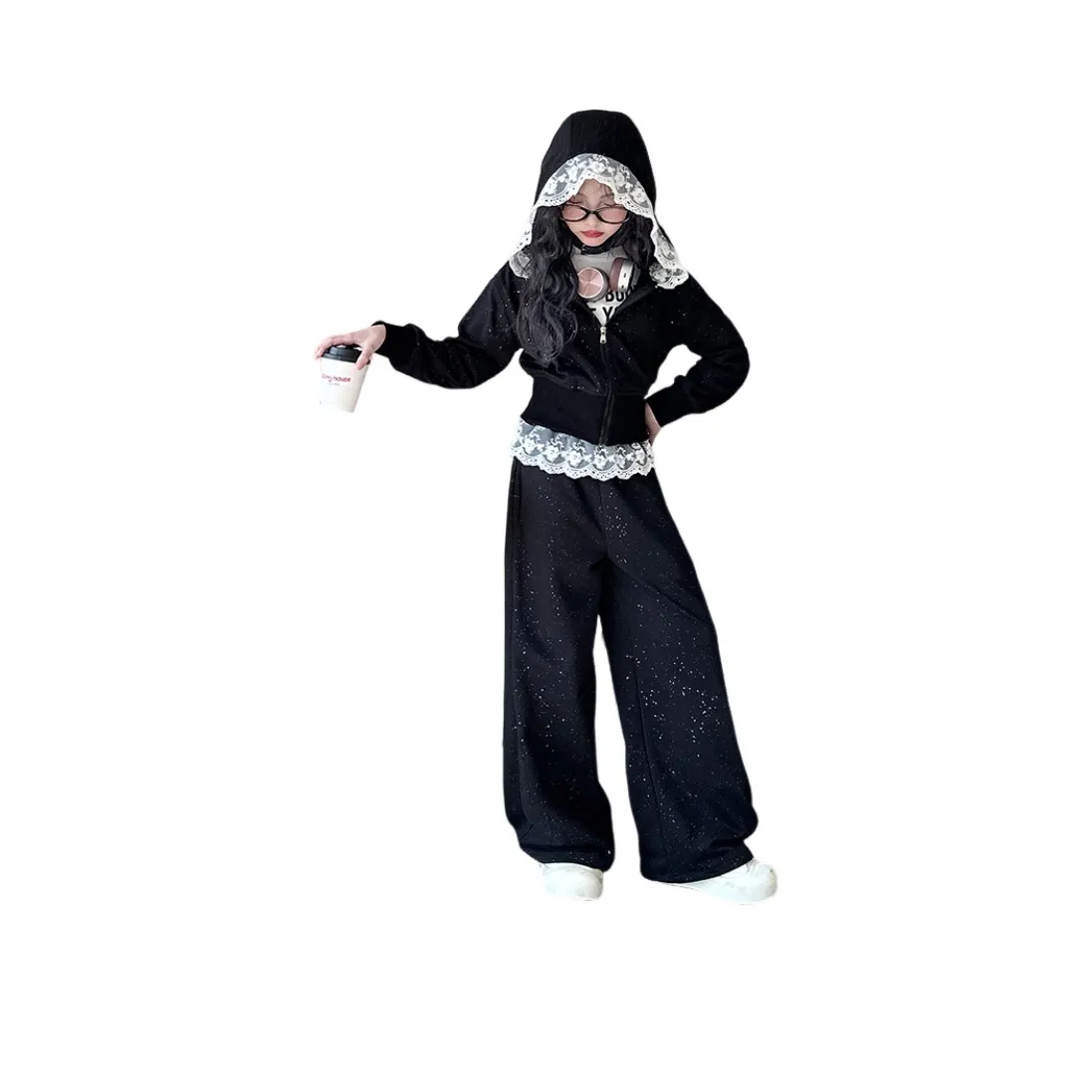 Aisina Повседневная спортивная одежда черный подростки