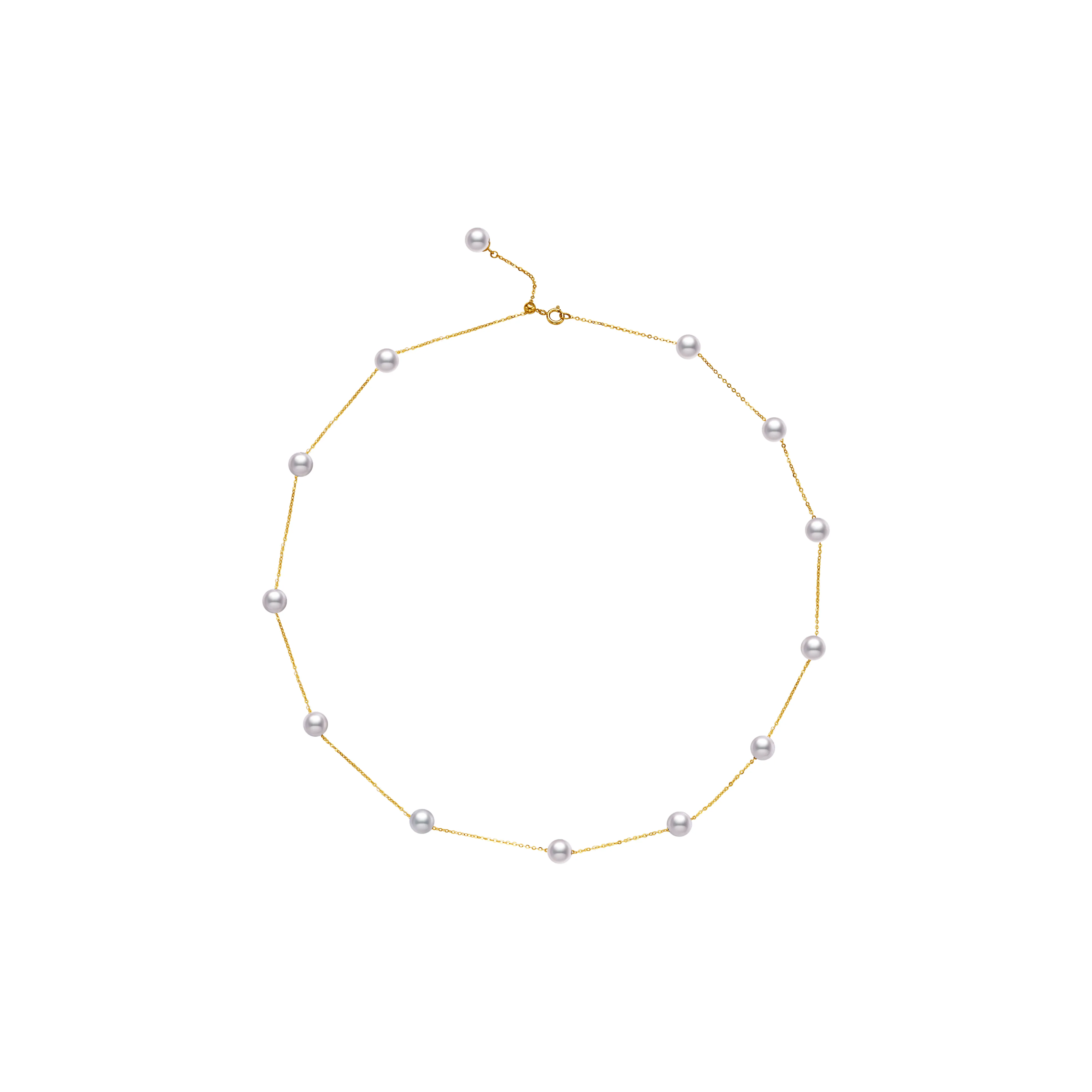 ME LUXE Saltwater Pearl Collarbone Chain Necklace A Classic And Versatile Multi Wear Design Women's