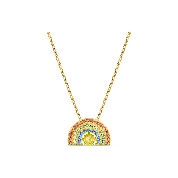 Swarovski Искусственный кристалл Ожерелья Женские с золотым покрытием