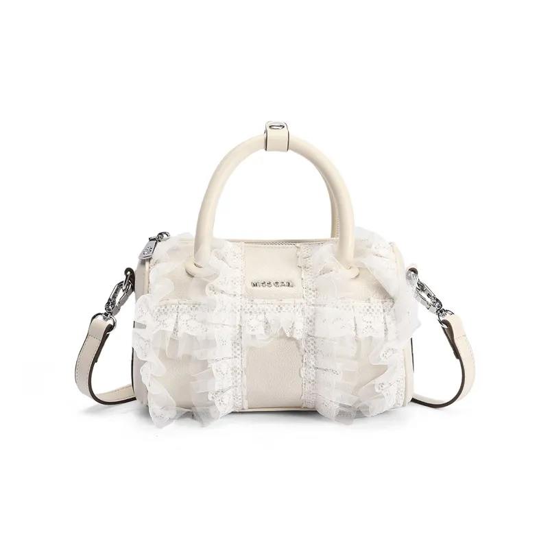 MISS GAIL Сумка через плечо из синтетической кожи женская кружевная белая