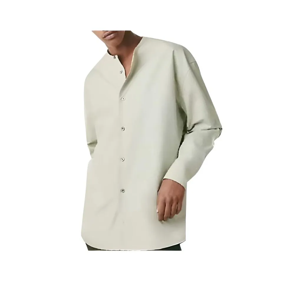 HERMES Shirts Men Light Green