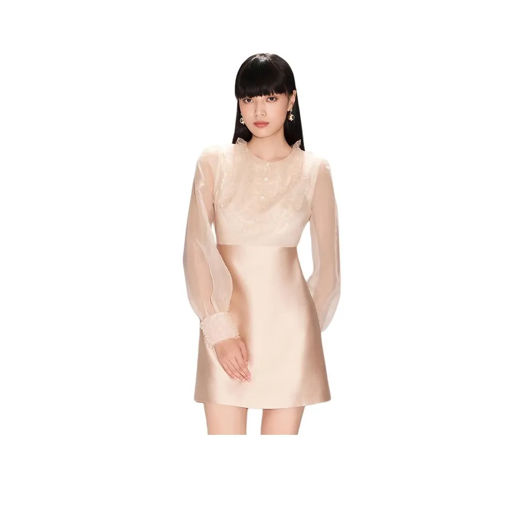 Caroline Long Sleeved Dress Women's Champagne