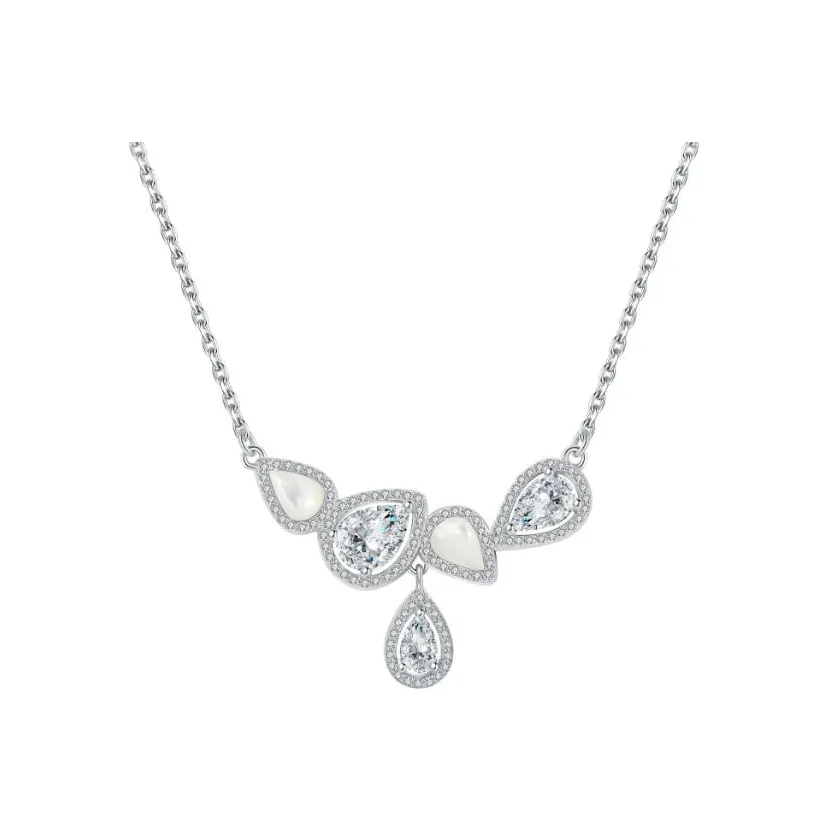 BABYBEI 925 Sterling Silver Mother Of Pearl Necklaces Women's