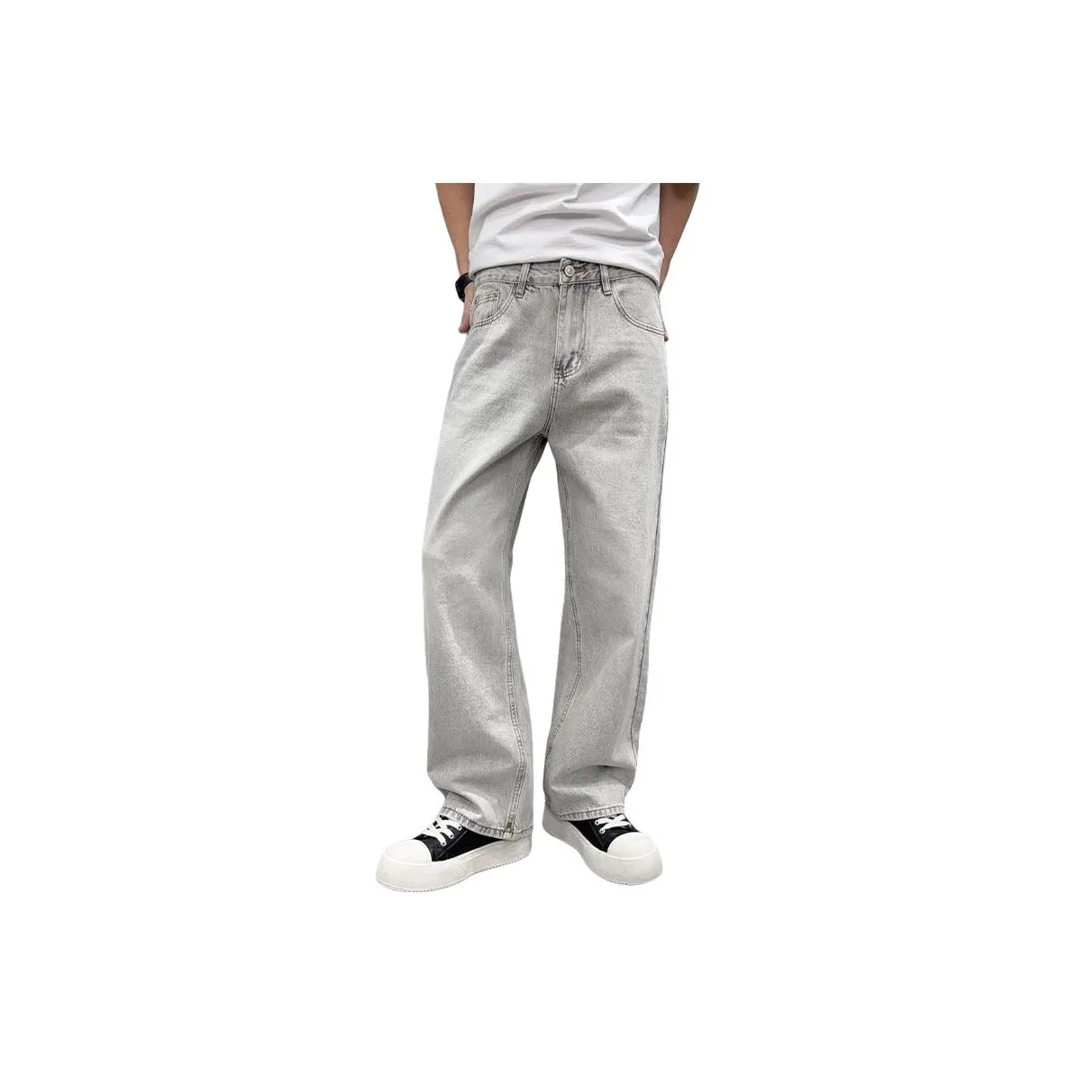 PANDA ADEVIL Light Gray Men's Jeans PANDA ADEVIL Светло-серый Мужские Джинсы