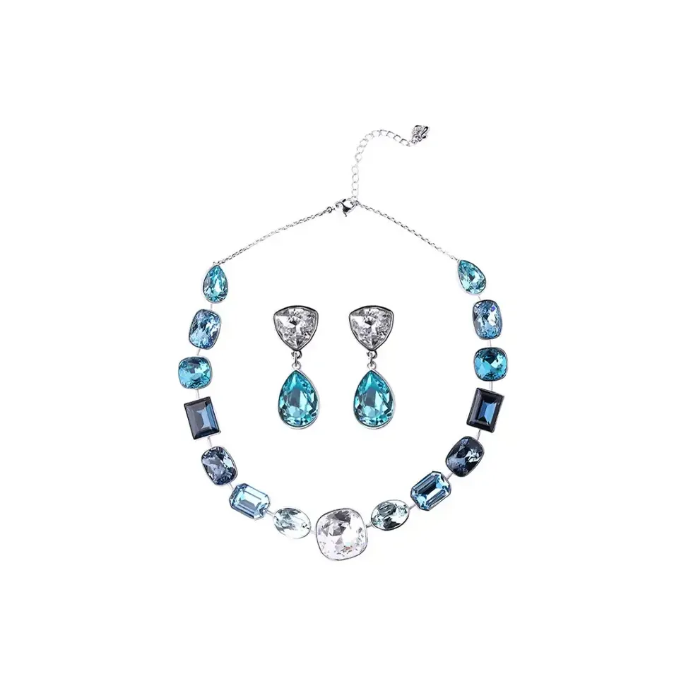 Swarovski Effusion Металлические Ожерелья Синий Женские