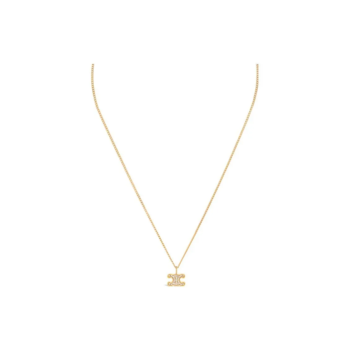 CELINE Logo Embellished Necklace