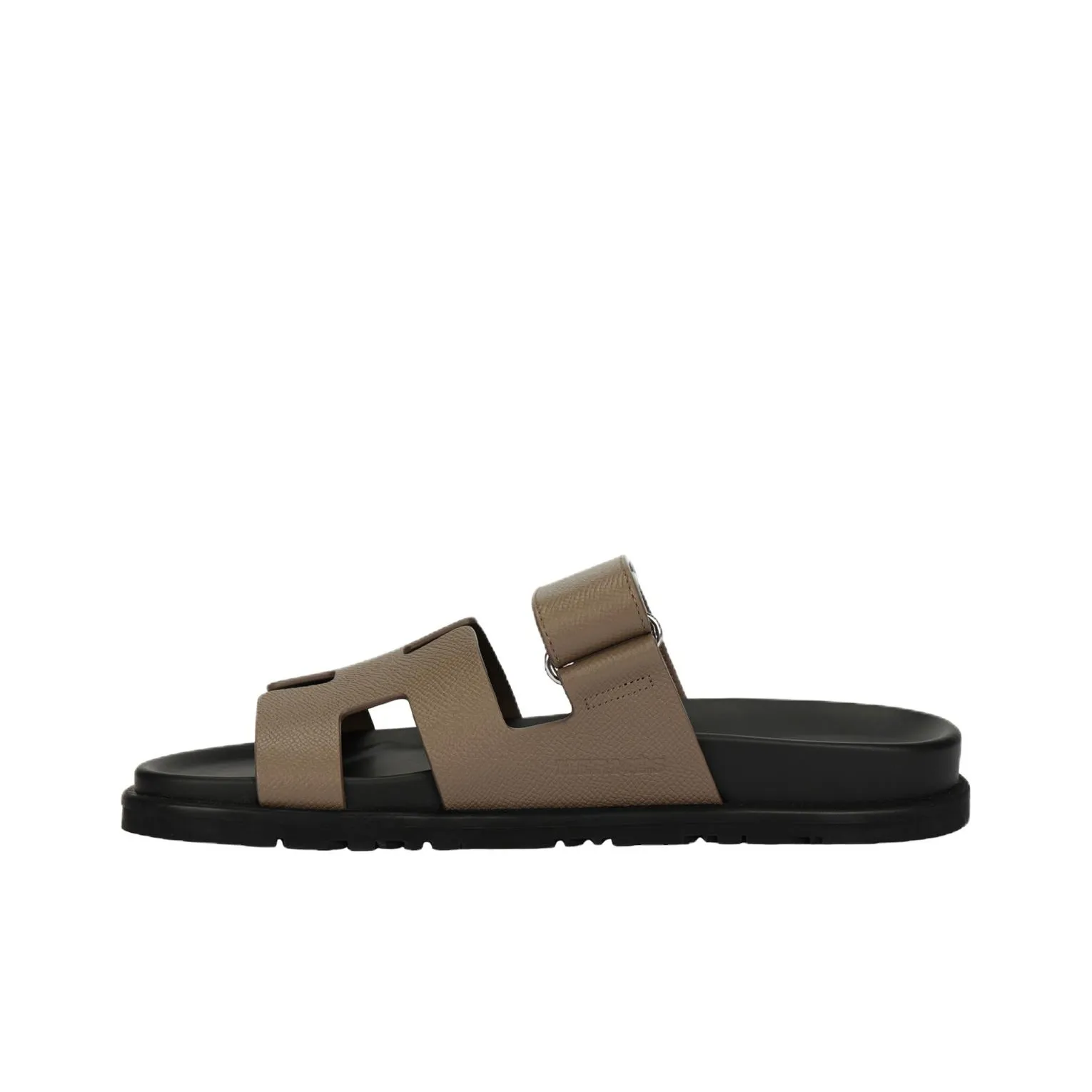 HERMES Chypre Rubber Sole Slide Slippers Men's Elephant Gray