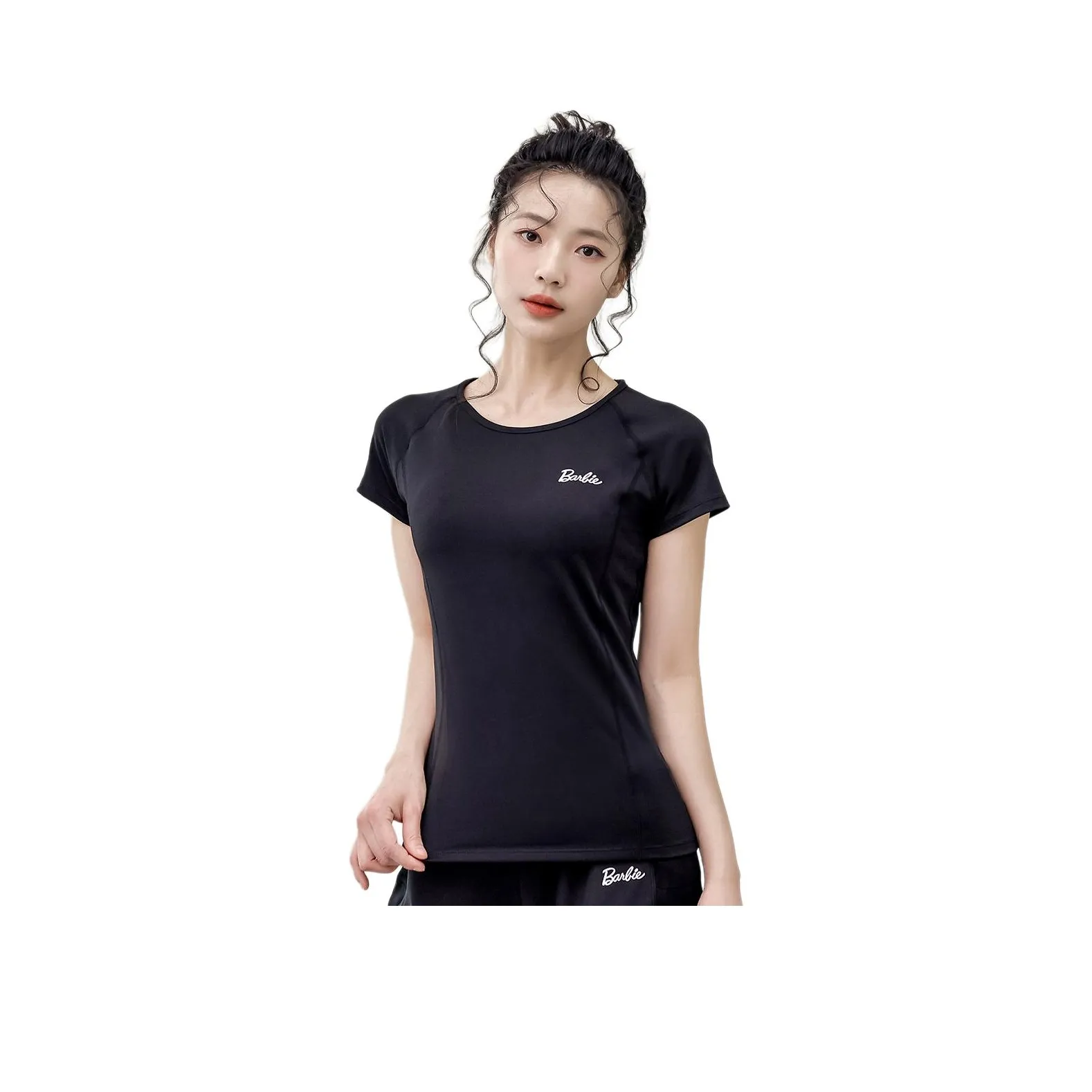 Barbie Yoga T Shirts Women's Black