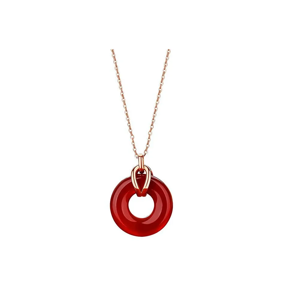 Heart Grass Agate Necklaces Women's