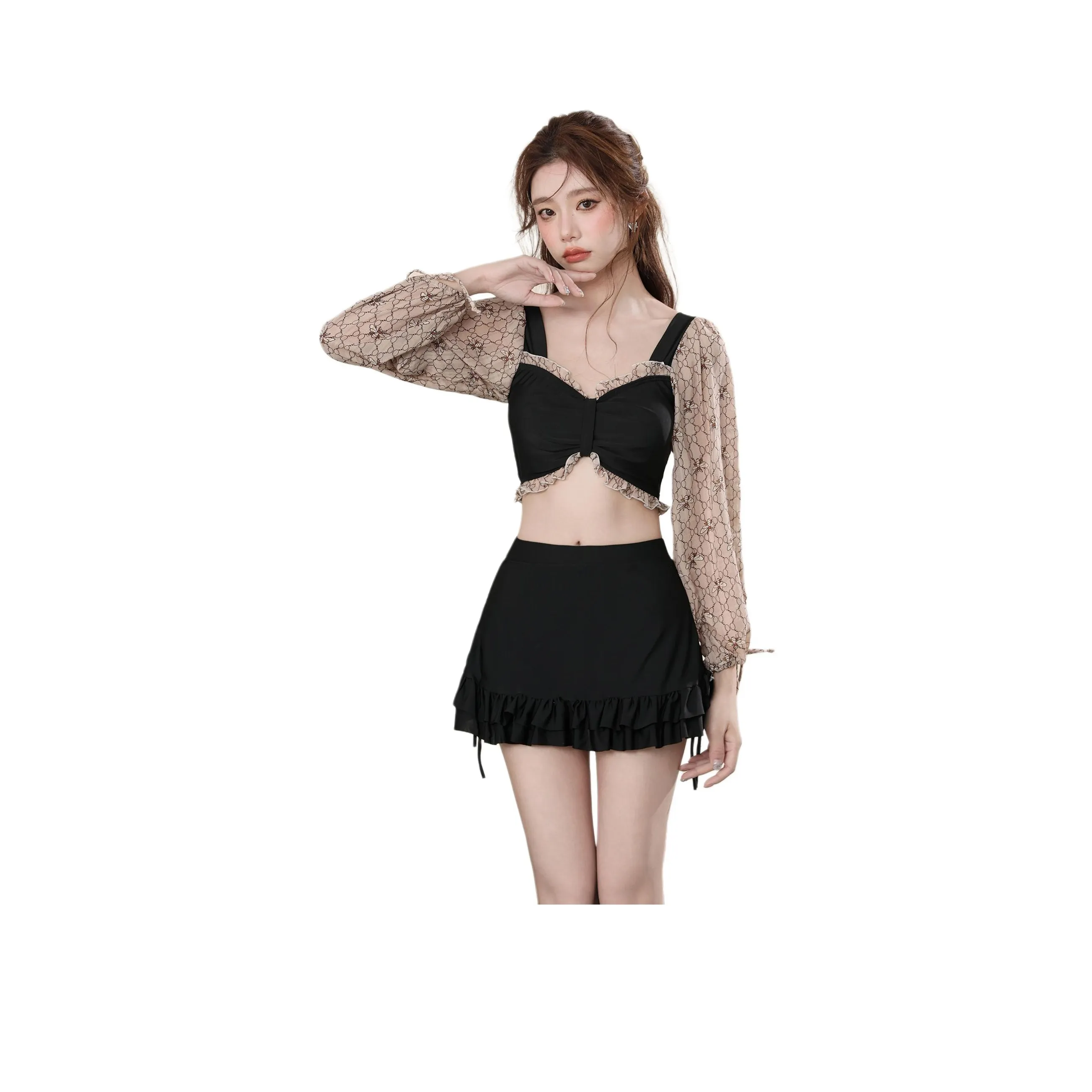 Bird of Aussie Двухкомпонентный купальник женский черный