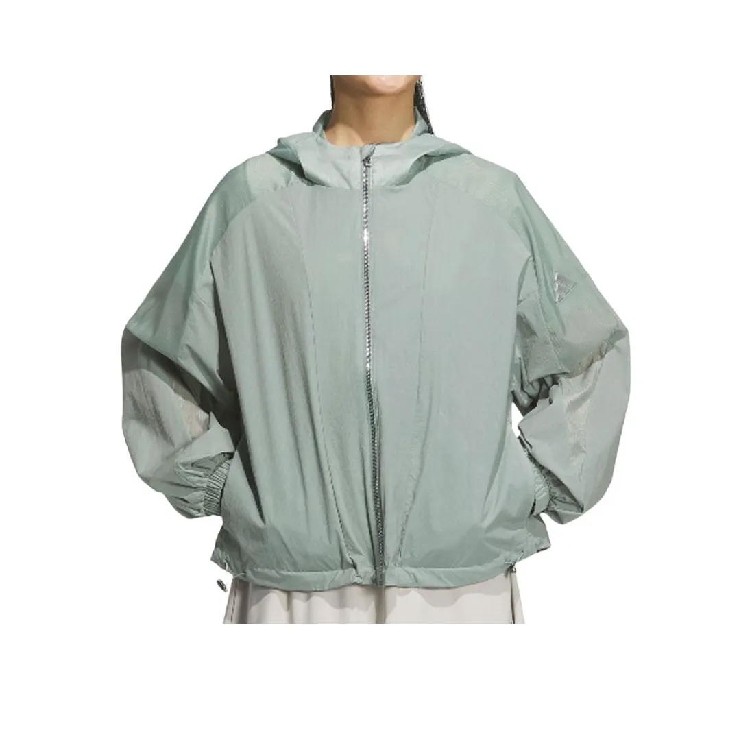 Adidas Modern Tech Ткани вязаные Куртка Женские Пыльно-зеленый Металлическое серебро