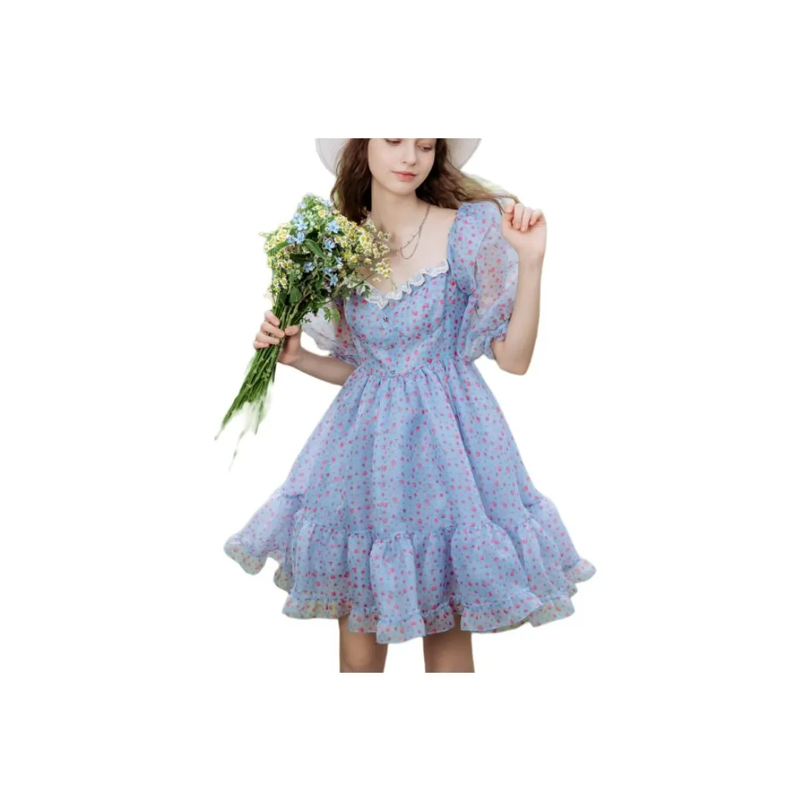 JORYAweekend Короткий рукав Платье Женское Синий