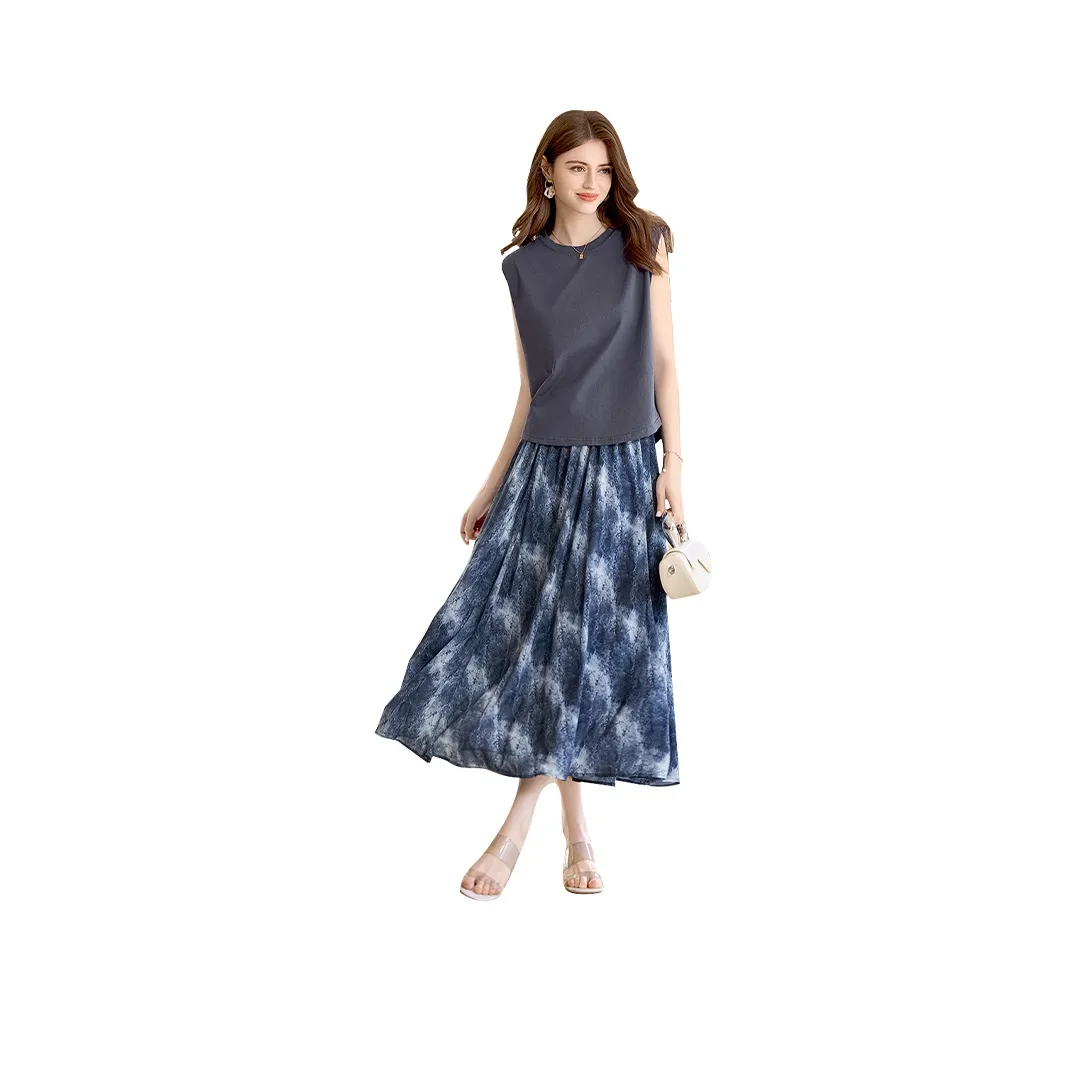 TOUCH Skirt Set Women's Dark Gray Blue Ink Blue
