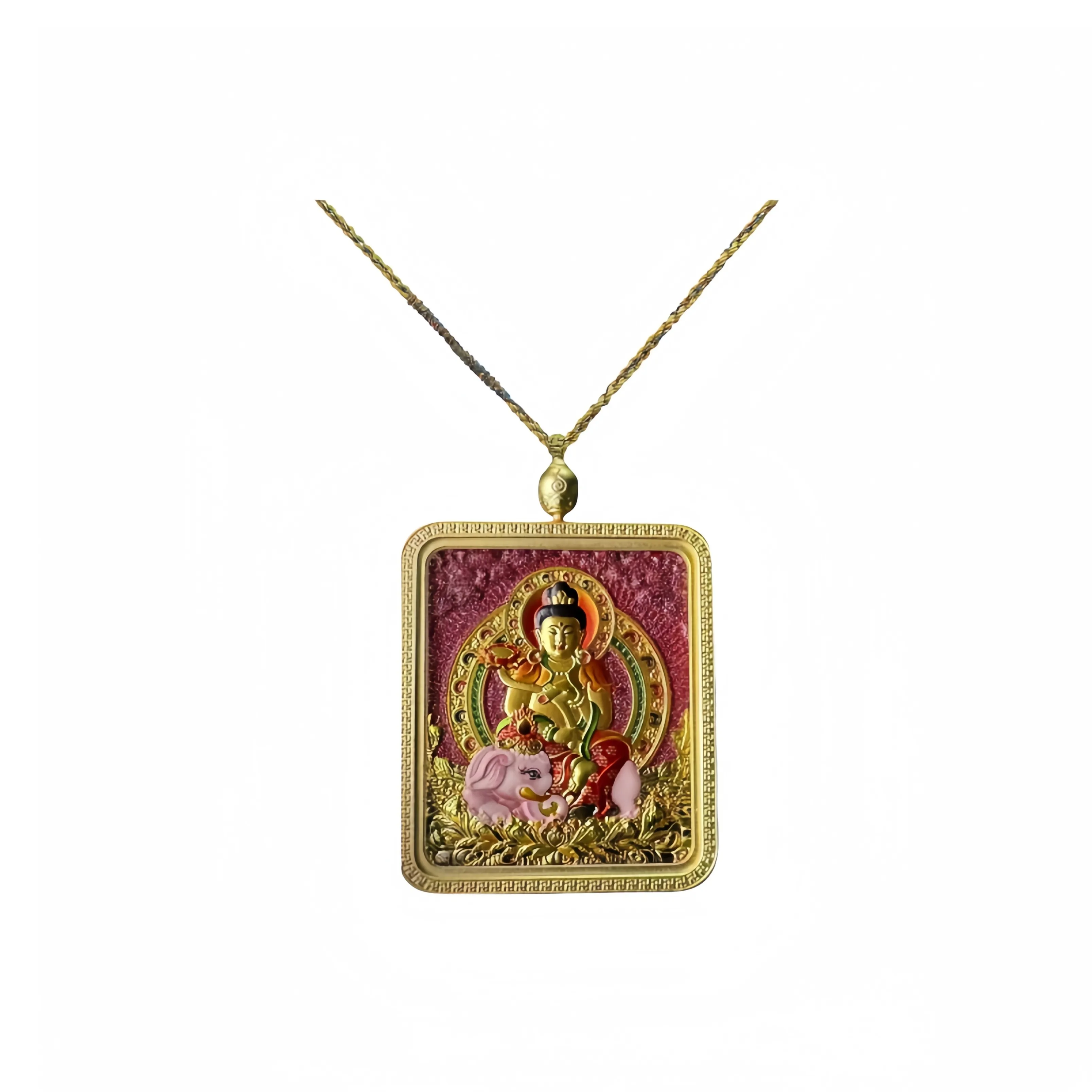 Xifeng Building Cinnabar Necklaces Unisex